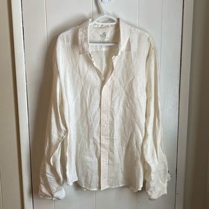 Natural linen resort shirt